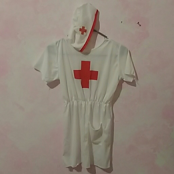 Vintage Mardi Gras Nurse Costume - Picture 1 of 6